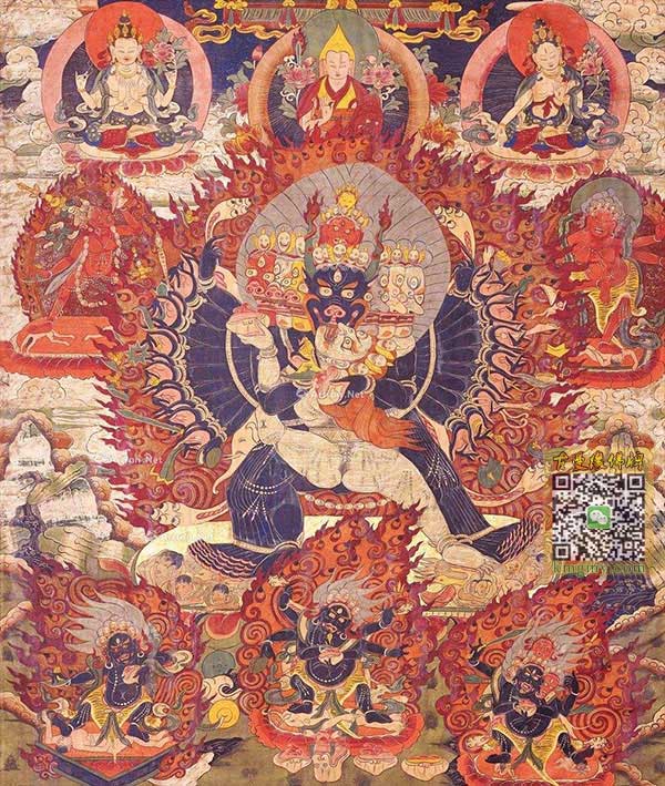 藏传密宗九面富贵佛
