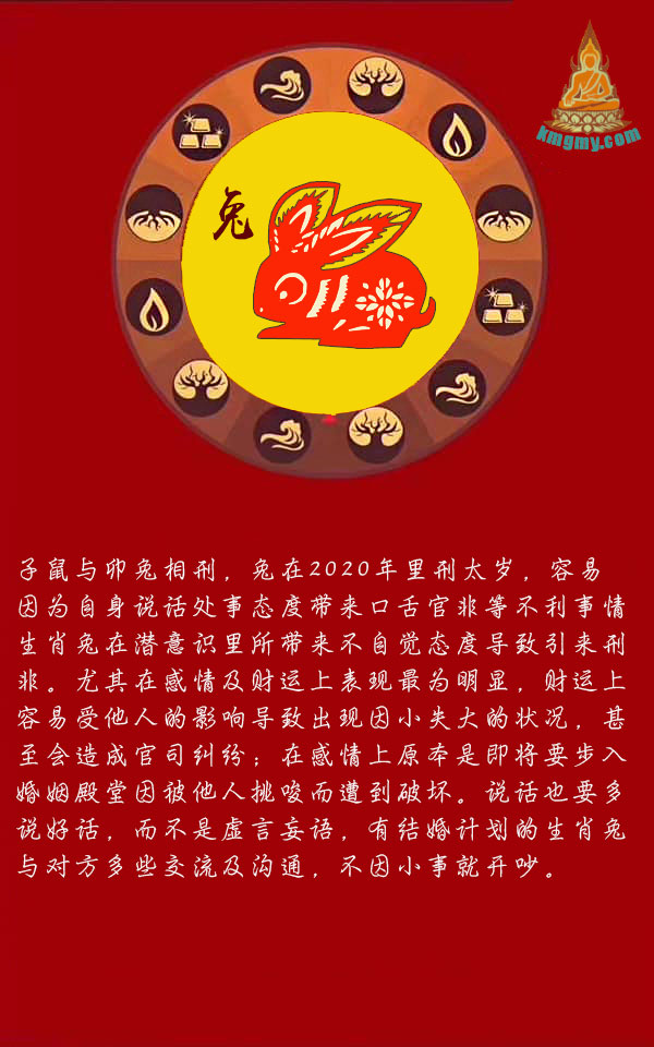 2020年生肖兔刑太岁